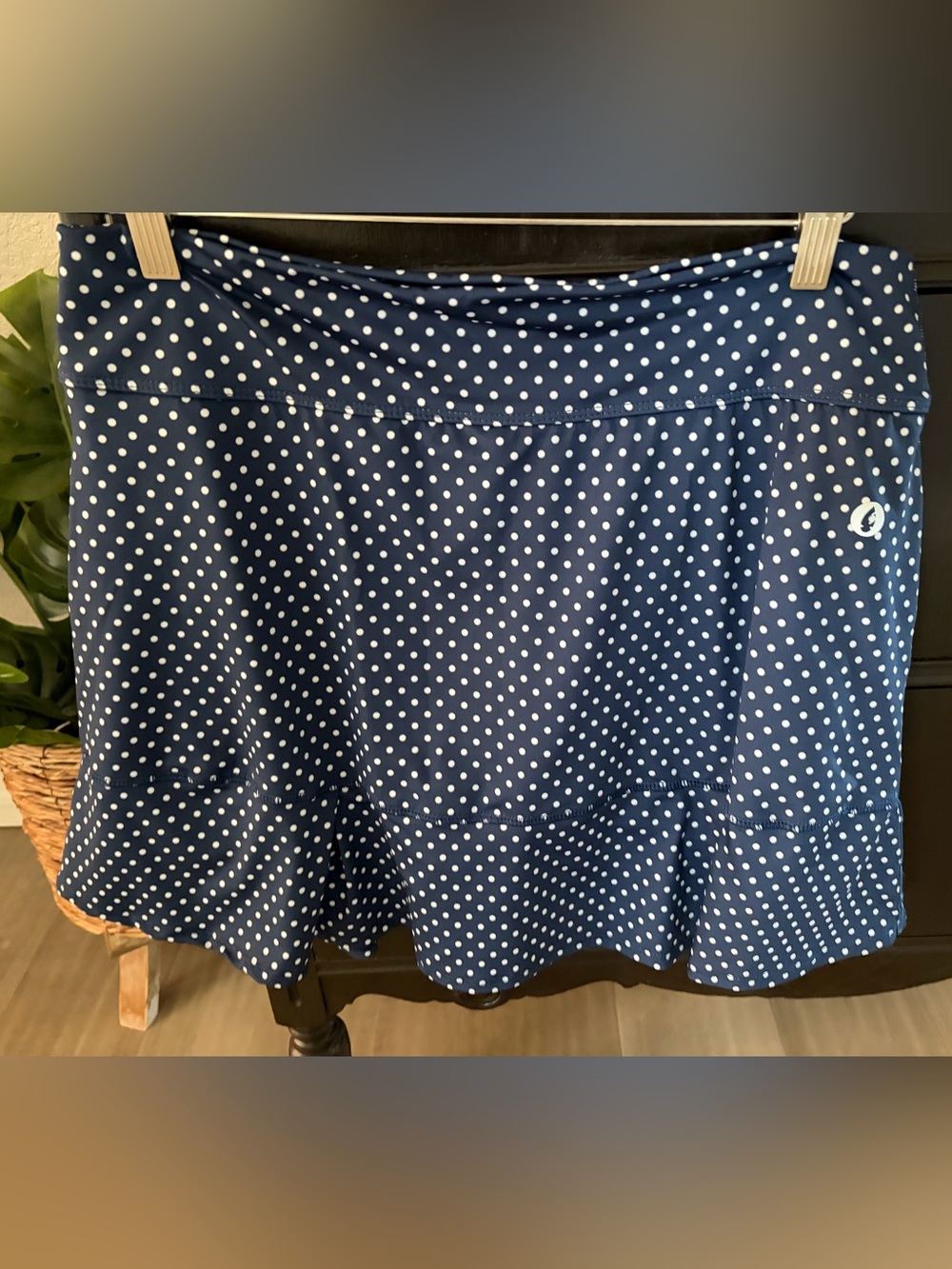 DONA JO Women’s Navy Polka Dot Golf Athletic Skort with Pockets XL Pickleball